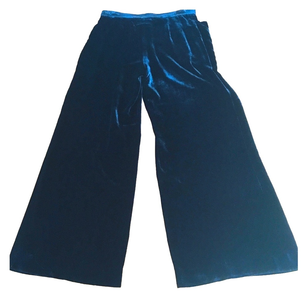 Jean Paul Gaultier black velvet pants.